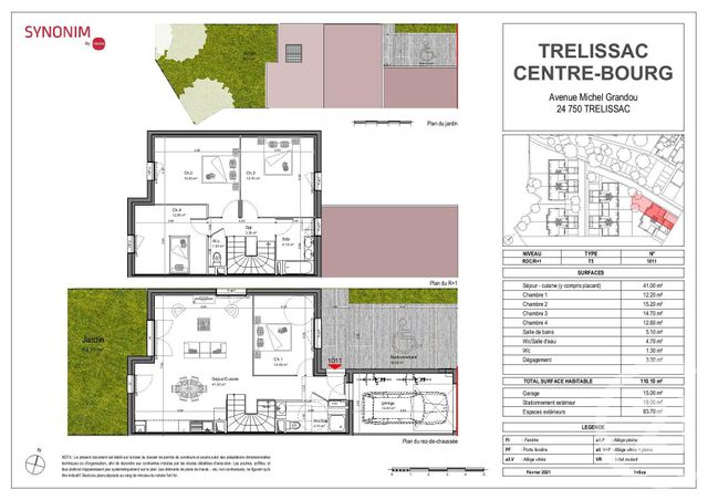 Afficher la photo en grand maison à vendre - 6 pièces - 110.1 m2 - TRELISSAC - 24 - AQUITAINE - Century 21 Mazaudon Immobilier