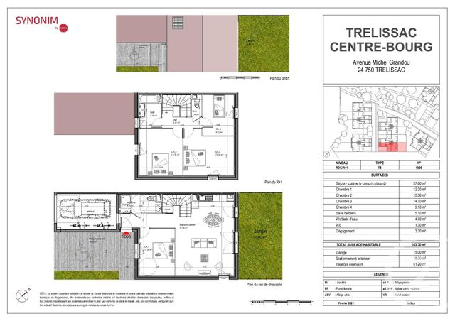 Afficher la photo en grand maison à vendre - 6 pièces - 110.1 m2 - TRELISSAC - 24 - AQUITAINE - Century 21 Mazaudon Immobilier