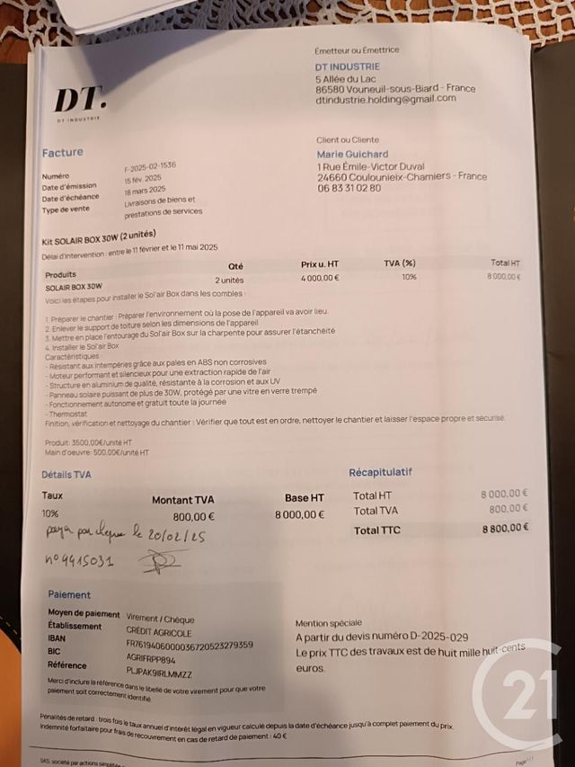 maison à vendre - 6 pièces - 102.84 m2 - COULOUNIEIX CHAMIERS - 24 - AQUITAINE - Century 21 Mazaudon Immobilier